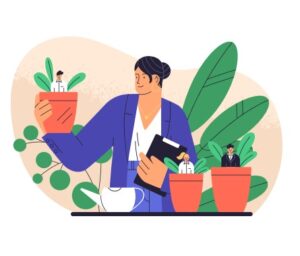Mentor Holding Plants